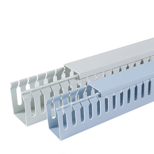 美凯玲/创新pvc阻燃工业塑料30*35405060美控特走线行配卡布线槽
