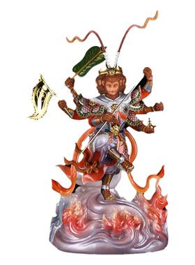 神话孙悟空齐天大圣花果山美猴王三头六臂汉白玉重体寸简约工艺