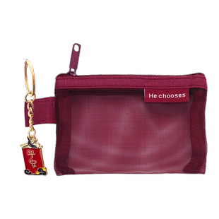 透明平安收纳福袋三角形方形网纱符袋香包空袋挂绳便携式手提分装身份证数据线钥匙公交卡口红化妆品大容量女