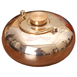 铜火铳结婚手炉火炉老式脚炉火囱嫁妆新娘陪嫁乔迁新居摆件铜旺盆