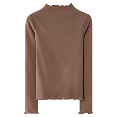 双面德绒韩长袖荷叶边新款