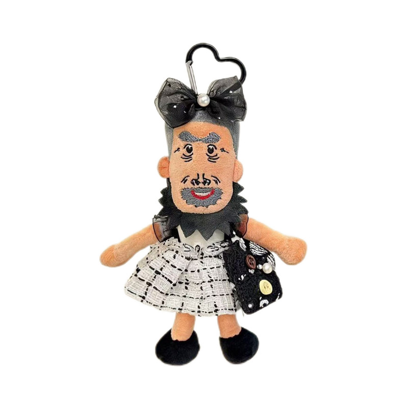 不撞款牛爷爷挂件衣服可脱小众丑包挂件