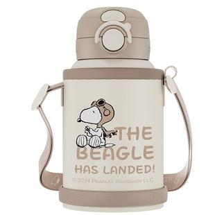 史努比儿童保温杯男孩上学专用女生吸管双饮杯子小学生幼儿园水壶
