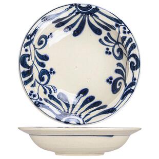 【自营】宗山窑日本进口陶瓷餐盘日式水果盘子汤盘面盘釉下彩蓝菊