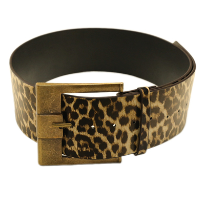 千禧风豹纹腰带收腰显瘦