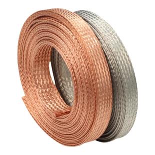 铜编织带 金属屏蔽网 镀锡铜裸铜软铜线导电带防波套管编织网套扁