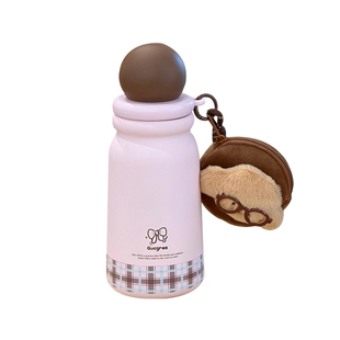 新款可爱不锈钢保温杯便携吸管杯户外随行杯女生小巧泡茶喝水杯子