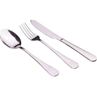 牛排刀叉家用不锈钢刀叉勺子四件套装牛扒专用刀餐刀西餐餐具三件