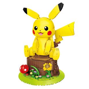 奇妙积木Keeppley宝可梦联名积木乖巧皮卡丘拼装摆件礼物