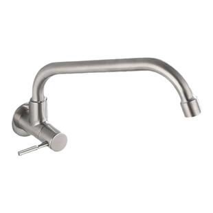 水龙头入墙式侧进横向洗菜盆拖把池阳台洗衣池304不锈钢冷水龙头