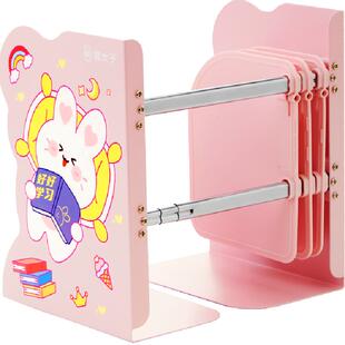 猫太子双杆书立可伸缩书立架简易桌上书架小学生固定书本折叠收纳