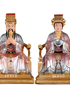 百轩树脂手工铜彩玉帝王母娘娘