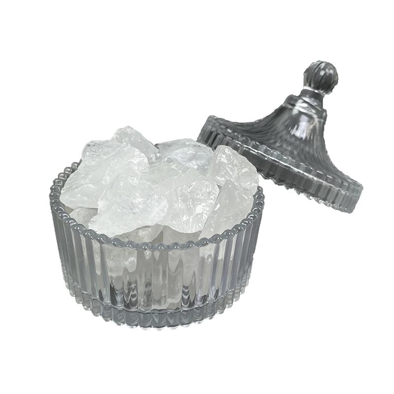 天然巴西白水晶原石消磁水晶碗盒