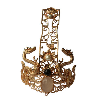 套装簪子保色铜束发冠古典风