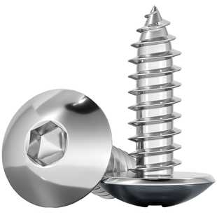 304不锈钢大扁头内六角自攻螺丝蘑菇头伞头大圆头木螺钉M3M4M5M6