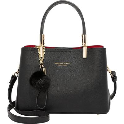 单肩真皮女包稻草人时尚