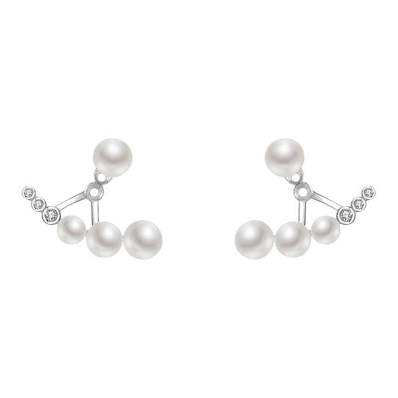 诺唯思NOVES浮云悬浮珍珠耳钉天然淡水小众设计耳环春夏耳饰气质