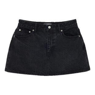 MOUSSY 2026夏季新品复古纯色休闲假两件牛仔裙短裤010JS311-3511