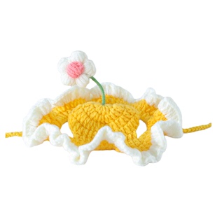 猫咪帽子露耳朵小花苗猫帽子头套狗狗装扮可爱搞怪装饰帽拍照道具