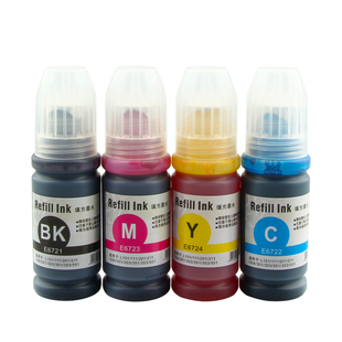 能率适用爱普生672墨水674 L363/360/130专用墨水L310/L351/t6721/801/810/1800/epsonL805/4色打印机补充装