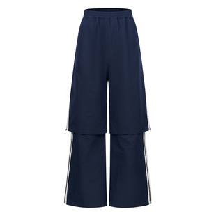 EXITMODE BY BLINDNOPLAN 25SS 假两件双层撞色拼接宽松运动长裤