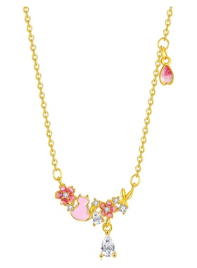 猫咪项链女款纯银小众设计