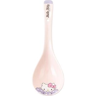 HelloKitty陶瓷汤勺大号盛汤舀粥勺子高颜值家用长柄喝汤调羹汤匙
