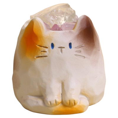 招财猫水晶盲盒装饰摆件情绪稳定