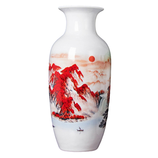 景德镇陶瓷器花瓶落地客厅清仓大号插花水养富贵竹博古架酒柜摆件