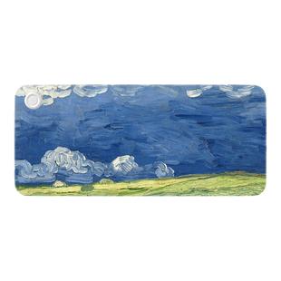 加热鼠标垫左侧开关冬季发热暖桌垫梵高油画办公室工位加热垫儿童写字桌垫书桌垫电脑键盘垫防水电热暖手桌垫