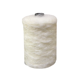 白色羊毛马海毛线diy柔软手编中粗围巾帽子外套毛衣 钩针棒针配线