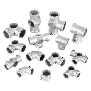 20/25/32mm铝合金连接件晾衣架底座6分镀锌管接头铁水管弯头三通