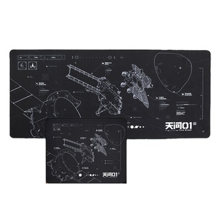赛凡自研 中国航天周边 天问一号 祝融号鼠标垫 黑色耐脏游戏桌垫