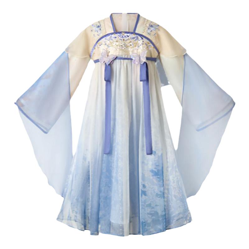【西子问】汉服女童2025秋季新款儿童唐装公主连衣裙宝宝襦裙锦瑶