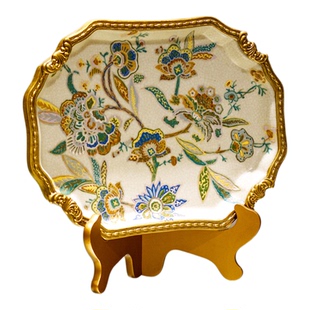 卡斯特兰花享容系列陶瓷点心碟客厅茶几精致家用糖果零食碟C5705