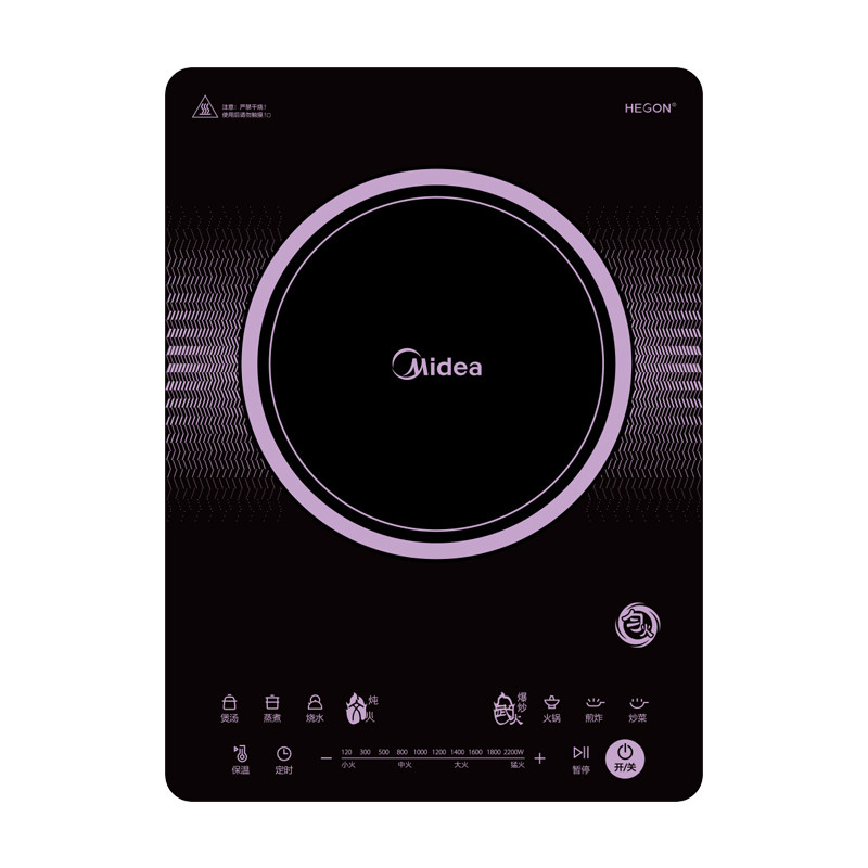 美的电磁炉C22-RT22B01家用2200瓦大火力沃尔玛同款配汤锅炒锅
