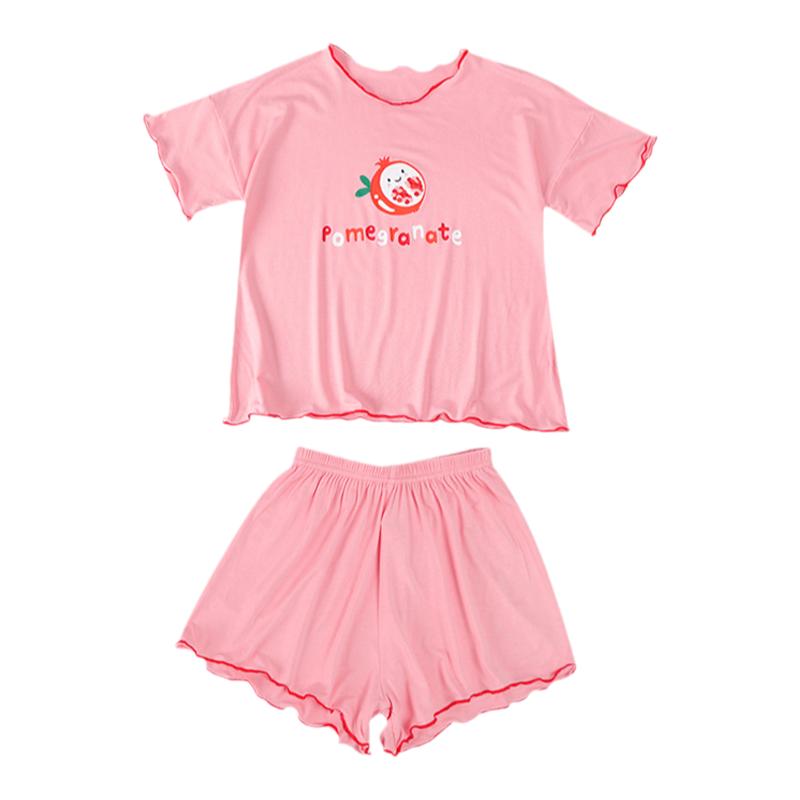 女童睡衣莫代尔夏季薄款儿童短袖套装大童空调服女孩家居服初中生