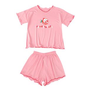 女童睡衣莫代尔夏季薄款儿童短袖套装大童空调服女孩家居服初中生