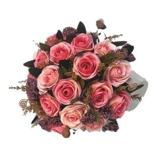 手捧花新娘伴娘玫瑰花结婚证婚礼仿真花装饰婚纱摄影假花婚庆领证