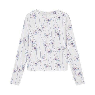 ANNASUI安娜苏运动2026新款印花防晒长袖T恤修身设计感打底女抗菌