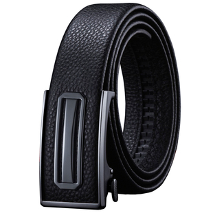 高端皮带男款内扣不露尾真皮自动扣内穿式2025新款裤腰带头层牛皮
