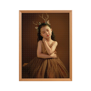 画框实木PS铝合金挂墙摆台任意尺寸定制拼图装裱外框照片相框空框