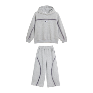 派町童装男童套装运动风连帽卫衣裤子春装2026新款男孩大童两件套