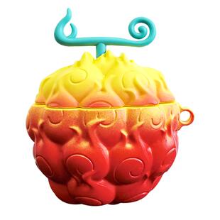 海贼王恶魔果实适用airpodspro3保护套airpods4保护套2二代降噪苹果蓝牙耳机壳3硅胶软airpods一二代套2壳四
