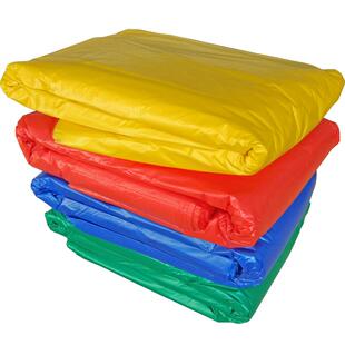 4丝加厚分类垃圾袋红黄蓝绿灰棕彩色物业厨余大码中号商用