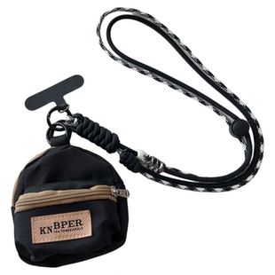 山系户外小包手机挂绳耳机门禁卡收纳零钱包可调节绳子斜挎可背挂脖万能儿童学生挂件旅行小挂包男防丢背带壳