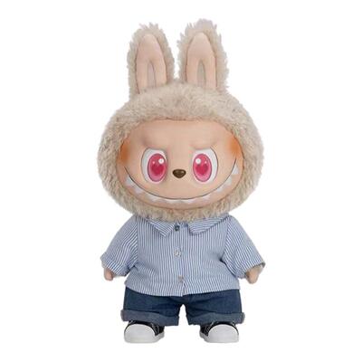 （当天发）泡泡玛特Labubu大夏日FLIP WITH ME搪胶毛绒公仔40CM