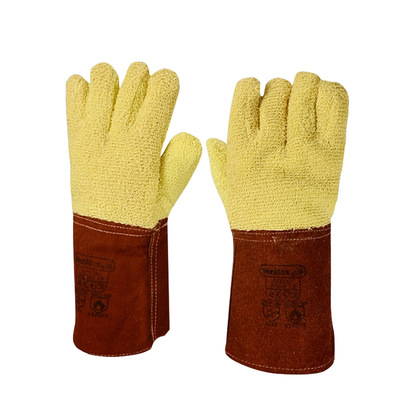 代尔塔隔热手套耐高温耐撕裂耐磨防刺穿350℃防割加厚毛圈耐磨损