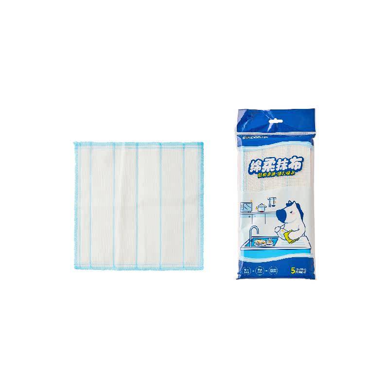 苏力达厨房专用吸水不掉毛清洁毛巾5片