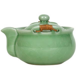 汝窑手抓壶泡茶器哥窑功夫茶具单壶防烫高端陶瓷大容量盖碗不烫手